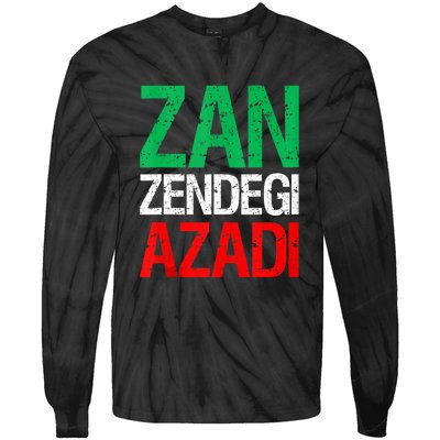 Woman Life Freedom Iran Zan Zendegi Azadi Persian Tie-Dye Long Sleeve Shirt