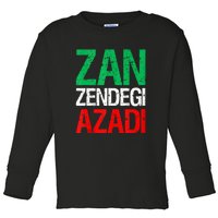 Woman Life Freedom Iran Zan Zendegi Azadi Persian Toddler Long Sleeve Shirt