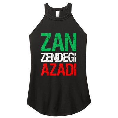 Woman Life Freedom Iran Zan Zendegi Azadi Persian Women's Perfect Tri Rocker Tank