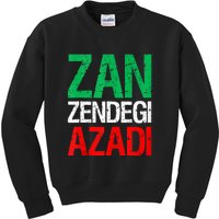 Woman Life Freedom Iran Zan Zendegi Azadi Persian Kids Sweatshirt