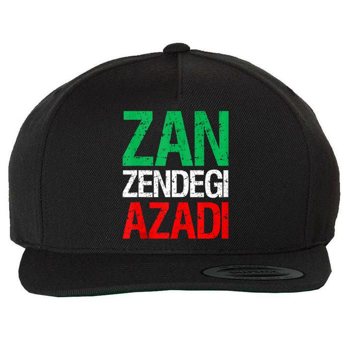 Woman Life Freedom Iran Zan Zendegi Azadi Persian Wool Snapback Cap