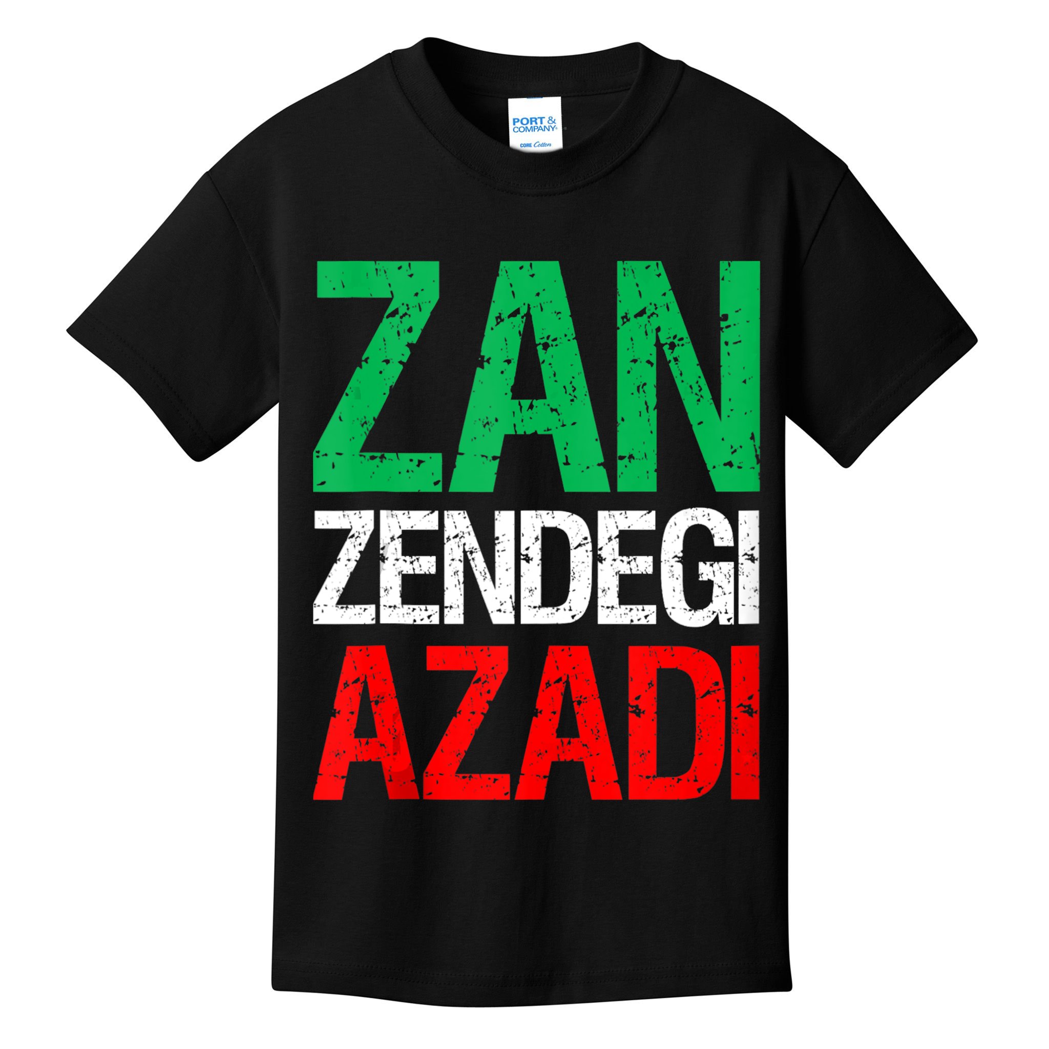 Woman Life Freedom Iran Zan Zendegi Azadi Persian Kids T-Shirt