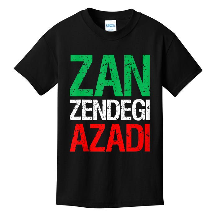 Woman Life Freedom Iran Zan Zendegi Azadi Persian Kids T-Shirt