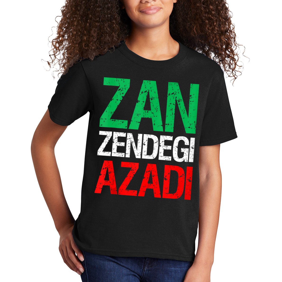 Woman Life Freedom Iran Zan Zendegi Azadi Persian Kids T-Shirt