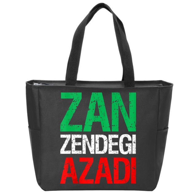 Woman Life Freedom Iran Zan Zendegi Azadi Persian Zip Tote Bag