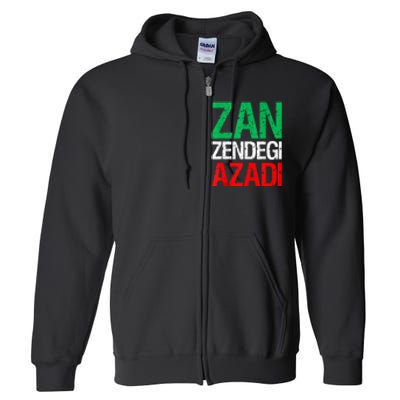 Woman Life Freedom Iran Zan Zendegi Azadi Persian Full Zip Hoodie