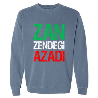 Woman Life Freedom Iran Zan Zendegi Azadi Persian Garment-Dyed Sweatshirt