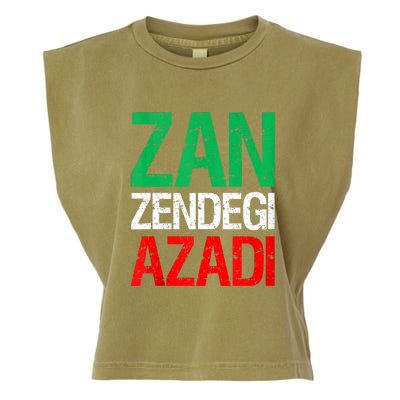 Woman Life Freedom Iran Zan Zendegi Azadi Persian Garment-Dyed Women's Muscle Tee