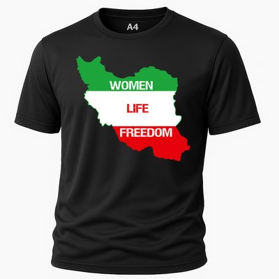 WOMEN LIFE FREEDOM, Cute Iranian Flag Women Of Iran Cooling Performance Crew T-Shirt