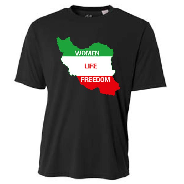 WOMEN LIFE FREEDOM, Cute Iranian Flag Women Of Iran Cooling Performance Crew T-Shirt