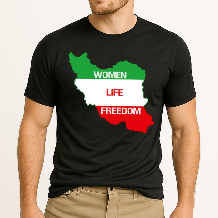 WOMEN LIFE FREEDOM, Cute Iranian Flag Women Of Iran Cooling Performance Crew T-Shirt