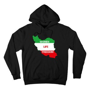 WOMEN LIFE FREEDOM, Cute Iranian Flag Women Of Iran Hoodie