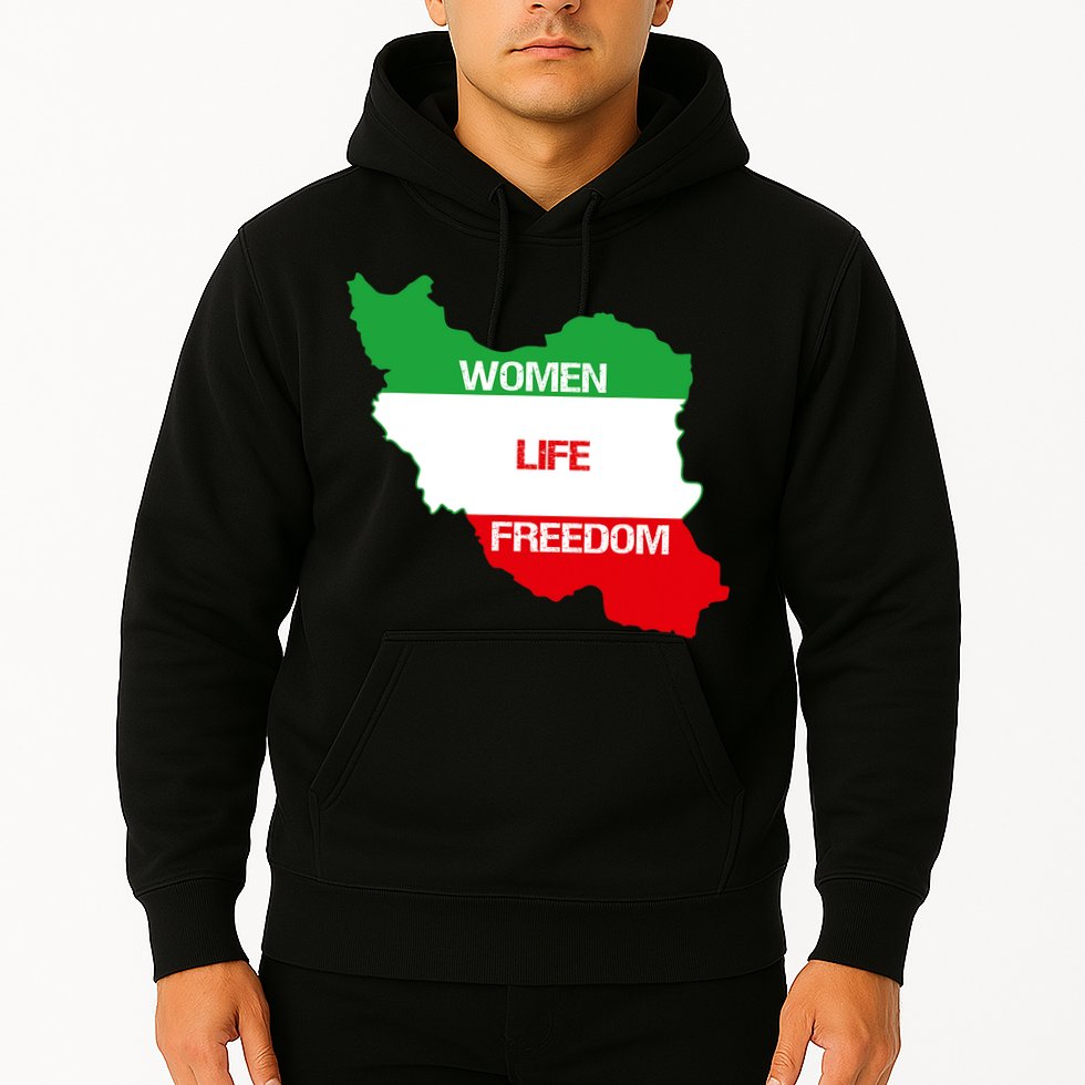 WOMEN LIFE FREEDOM, Cute Iranian Flag Women Of Iran Hoodie