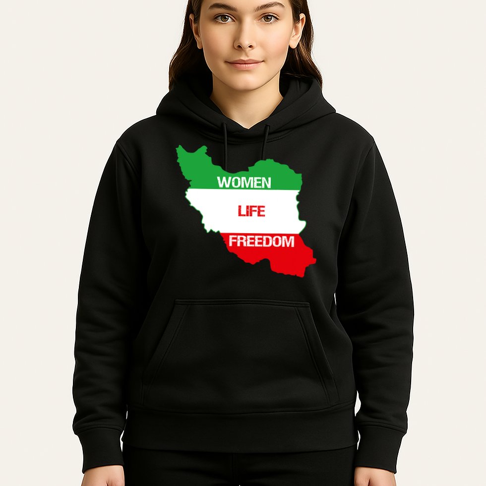 WOMEN LIFE FREEDOM, Cute Iranian Flag Women Of Iran Hoodie