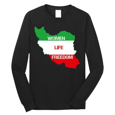 WOMEN LIFE FREEDOM, Cute Iranian Flag Women Of Iran Long Sleeve Shirt