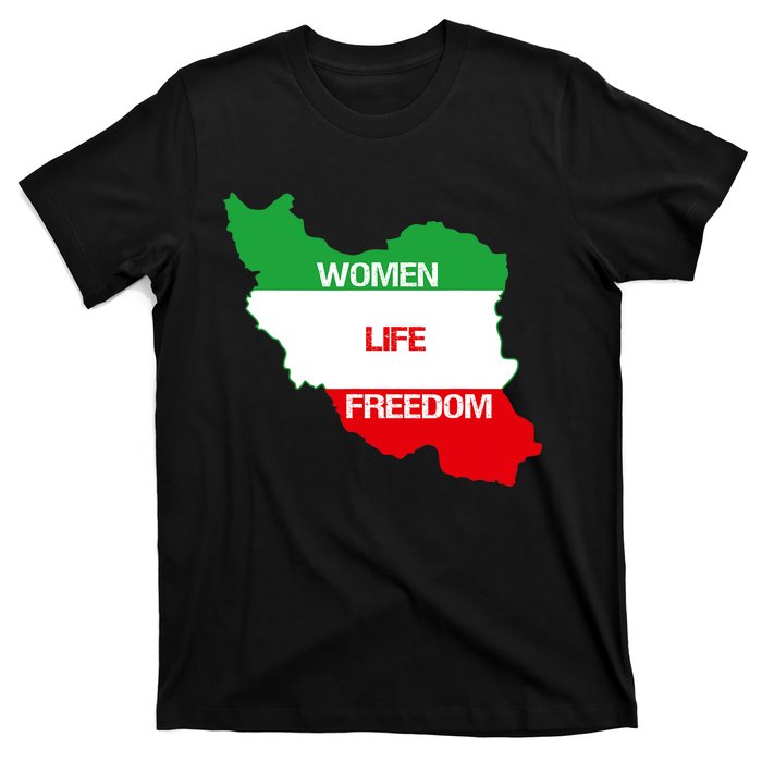 WOMEN LIFE FREEDOM, Cute Iranian Flag Women Of Iran T-Shirt