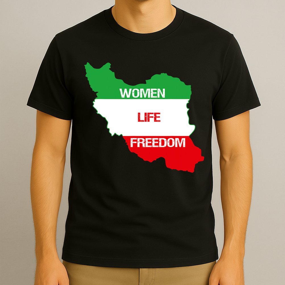 WOMEN LIFE FREEDOM, Cute Iranian Flag Women Of Iran T-Shirt