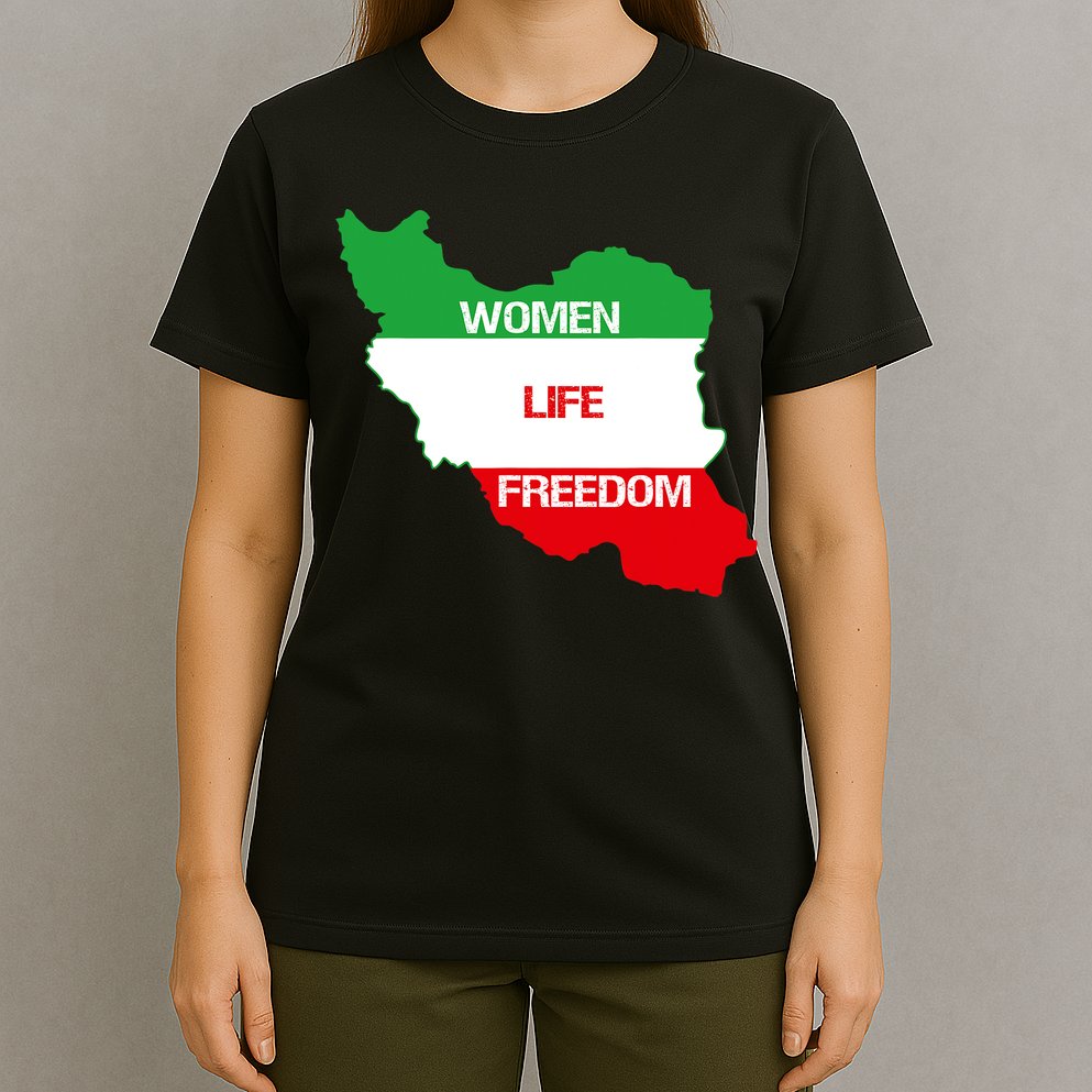 WOMEN LIFE FREEDOM, Cute Iranian Flag Women Of Iran T-Shirt