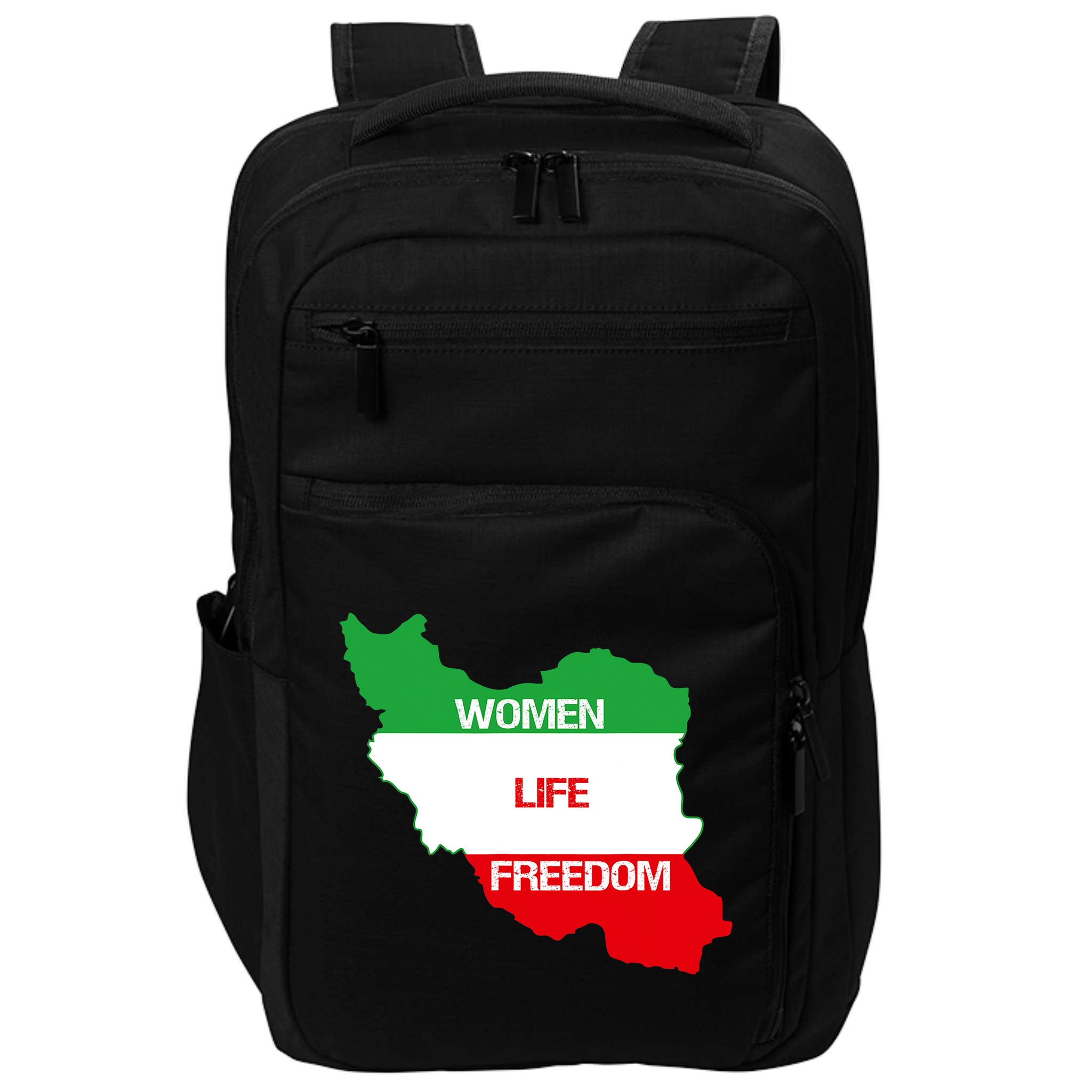 WOMEN LIFE FREEDOM, Cute Iranian Flag Women Of Iran Impact Tech Backpack