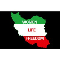 WOMEN LIFE FREEDOM, Cute Iranian Flag Women Of Iran Bumper Sticker