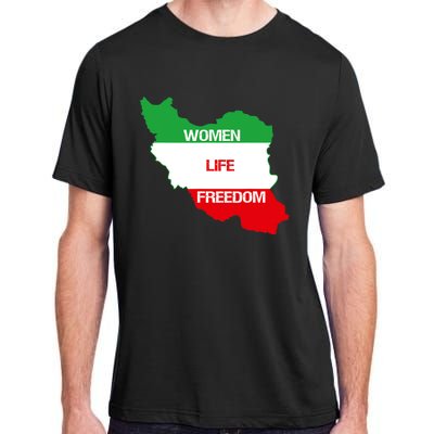 WOMEN LIFE FREEDOM, Cute Iranian Flag Women Of Iran Adult ChromaSoft Performance T-Shirt