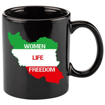WOMEN LIFE FREEDOM, Cute Iranian Flag Women Of Iran 11oz C Handle Ceramic Mug