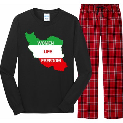 WOMEN LIFE FREEDOM, Cute Iranian Flag Women Of Iran Long Sleeve Pajama Set