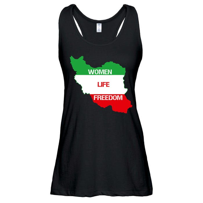 WOMEN LIFE FREEDOM, Cute Iranian Flag Women Of Iran Ladies Essential Flowy Tank