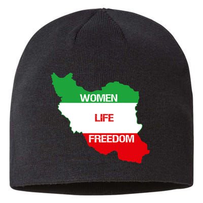 WOMEN LIFE FREEDOM, Cute Iranian Flag Women Of Iran Sustainable Beanie