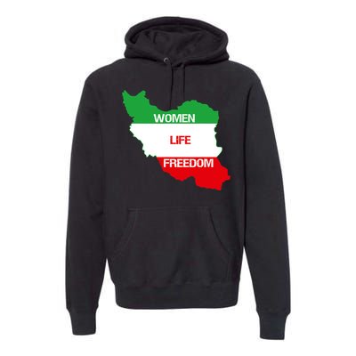 WOMEN LIFE FREEDOM, Cute Iranian Flag Women Of Iran Premium Hoodie