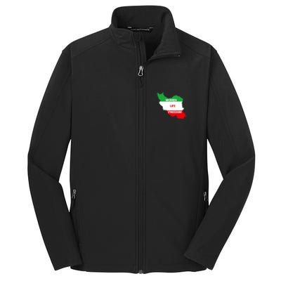 WOMEN LIFE FREEDOM, Cute Iranian Flag Women Of Iran Core Soft Shell Jacket