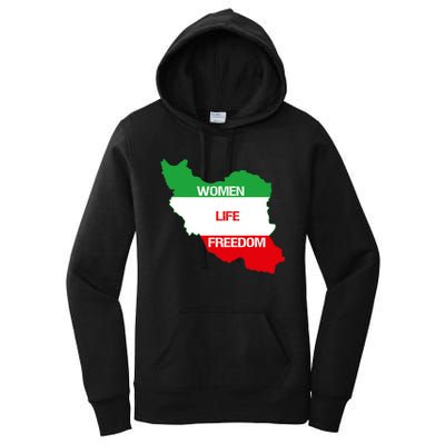 WOMEN LIFE FREEDOM, Cute Iranian Flag Women Of Iran Women's Pullover Hoodie