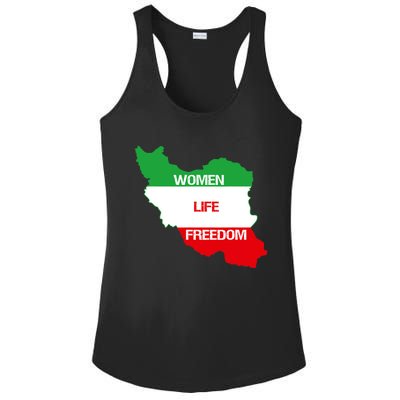 WOMEN LIFE FREEDOM, Cute Iranian Flag Women Of Iran Ladies PosiCharge Competitor Racerback Tank