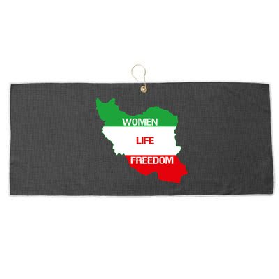 WOMEN LIFE FREEDOM, Cute Iranian Flag Women Of Iran Large Microfiber Waffle Golf Towel