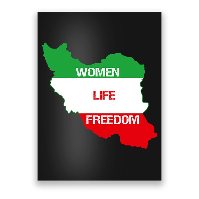 WOMEN LIFE FREEDOM, Cute Iranian Flag Women Of Iran Poster