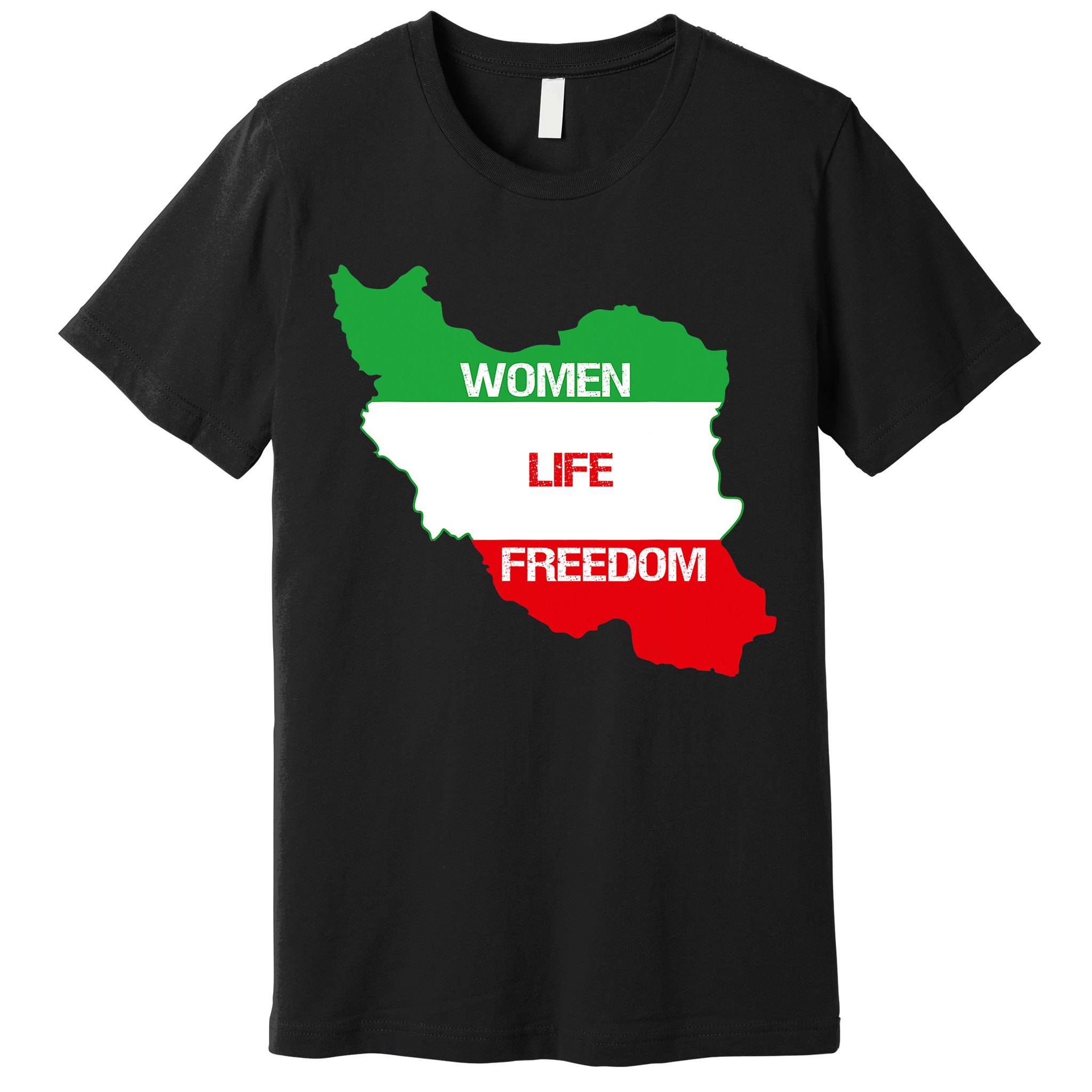 WOMEN LIFE FREEDOM, Cute Iranian Flag Women Of Iran Premium T-Shirt