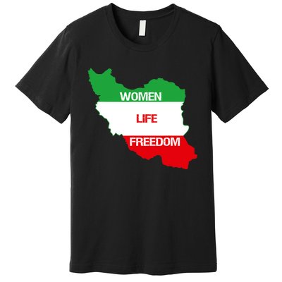 WOMEN LIFE FREEDOM, Cute Iranian Flag Women Of Iran Premium T-Shirt