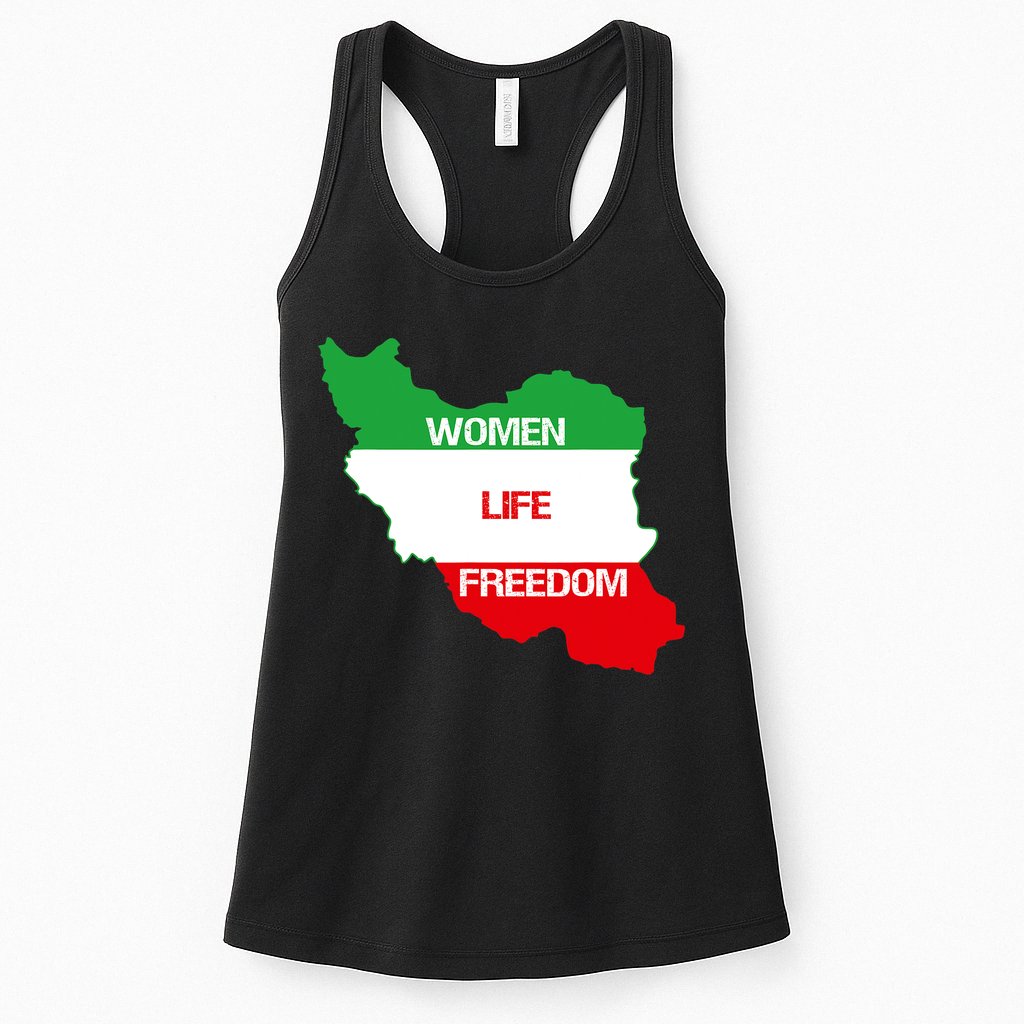 WOMEN LIFE FREEDOM, Cute Iranian Flag Women Of Iran Womens Tank Top