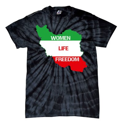 WOMEN LIFE FREEDOM, Cute Iranian Flag Women Of Iran Tie-Dye T-Shirt