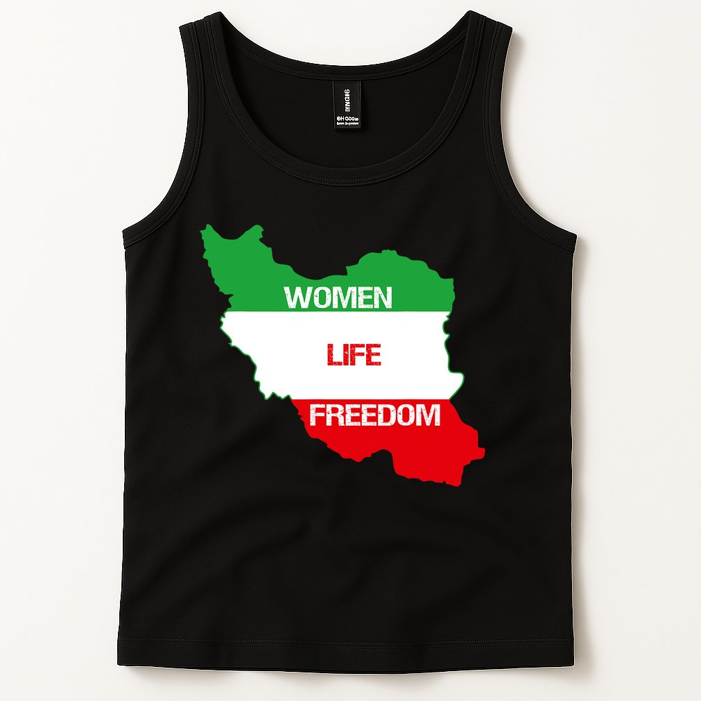 WOMEN LIFE FREEDOM, Cute Iranian Flag Women Of Iran Tank Top