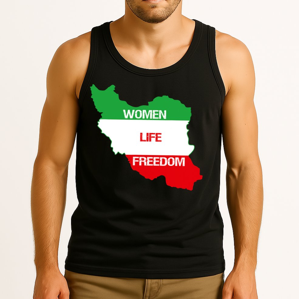 WOMEN LIFE FREEDOM, Cute Iranian Flag Women Of Iran Tank Top