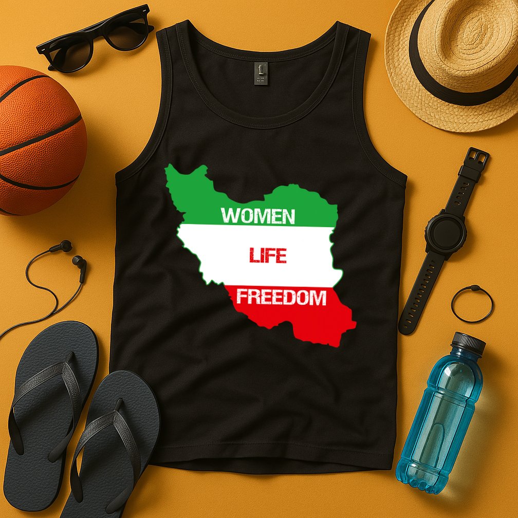 WOMEN LIFE FREEDOM, Cute Iranian Flag Women Of Iran Tank Top