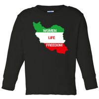 WOMEN LIFE FREEDOM, Cute Iranian Flag Women Of Iran Toddler Long Sleeve Shirt