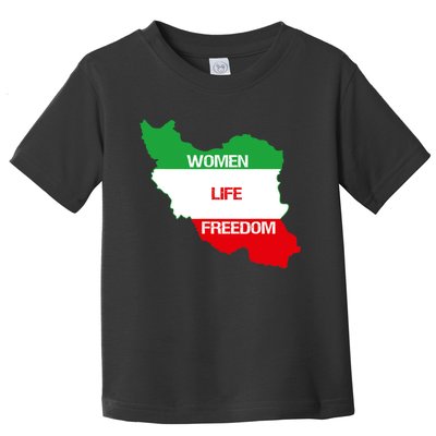 WOMEN LIFE FREEDOM, Cute Iranian Flag Women Of Iran Toddler T-Shirt