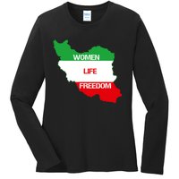 WOMEN LIFE FREEDOM, Cute Iranian Flag Women Of Iran Ladies Long Sleeve Shirt