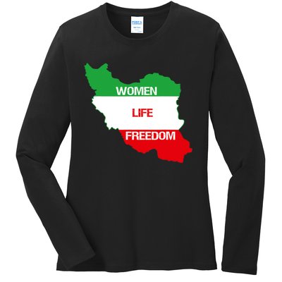 WOMEN LIFE FREEDOM, Cute Iranian Flag Women Of Iran Ladies Long Sleeve Shirt