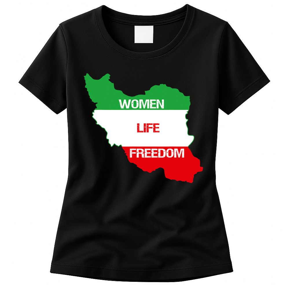 WOMEN LIFE FREEDOM, Cute Iranian Flag Women Of Iran Womens T-Shirt