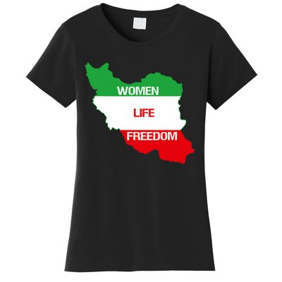 WOMEN LIFE FREEDOM, Cute Iranian Flag Women Of Iran Women's T-Shirt