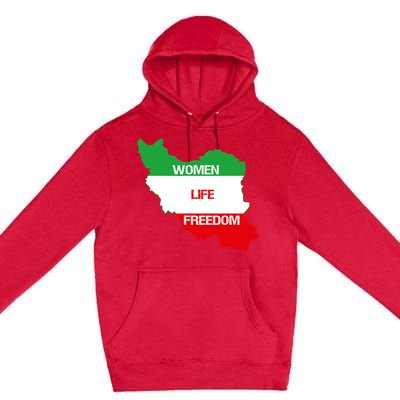 WOMEN LIFE FREEDOM, Cute Iranian Flag Women Of Iran Premium Pullover Hoodie