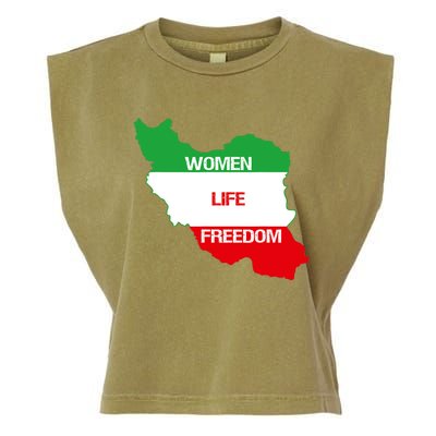 WOMEN LIFE FREEDOM, Cute Iranian Flag Women Of Iran Garment-Dyed Women's Muscle Tee